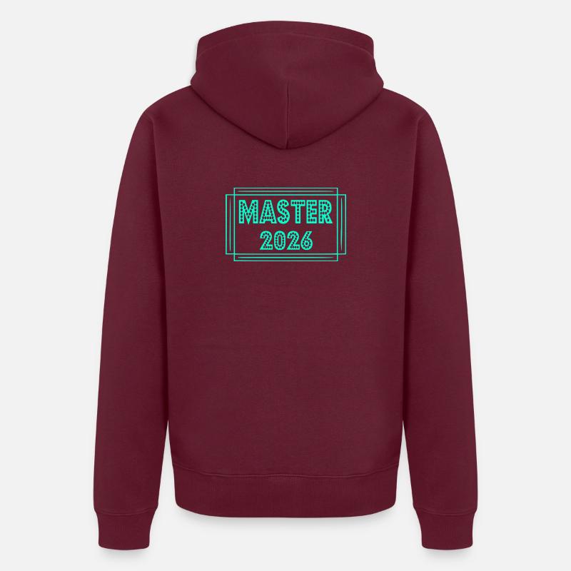 Diplôme 2026 Master - Veste à capuche bio Premium Unisexe - bourgogne