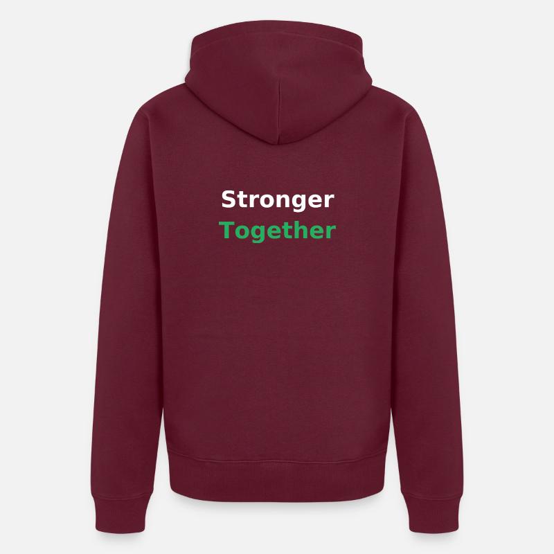 Stronger Together – Gemeinsam stark Unisex Premium Bio Zip Hoodie