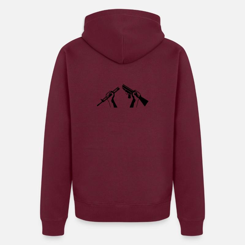 Zerbrochenes Gewehr - Friedenssymbol Unisex Premium Bio Zip Hoodie