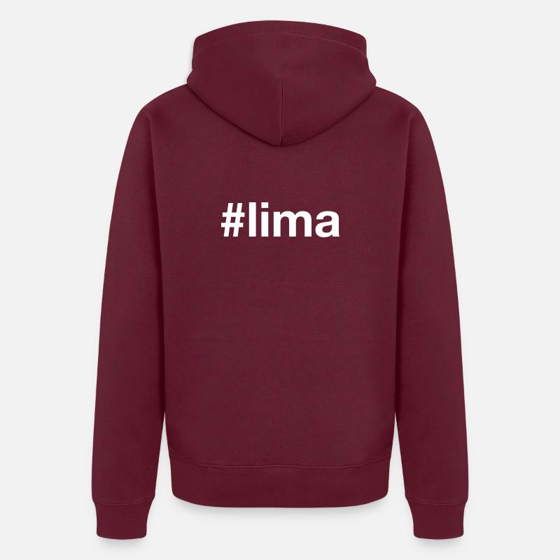 Lima Peru Hashtag Unisex Premium Organic Zip Hoodie