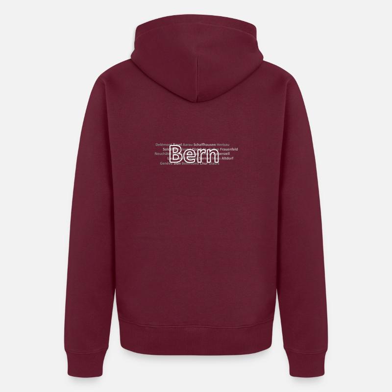 Schweizer Städte Bern Unisex Premium Bio Zip Hoodie