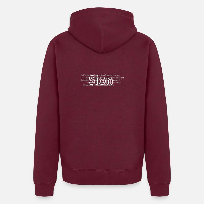 Schweizer Städte Sion Unisex Premium Bio Zip Hoodie
