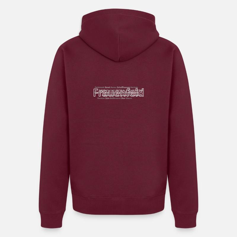 Schweizer Städte Frauenfeld Unisex Premium Bio Zip Hoodie