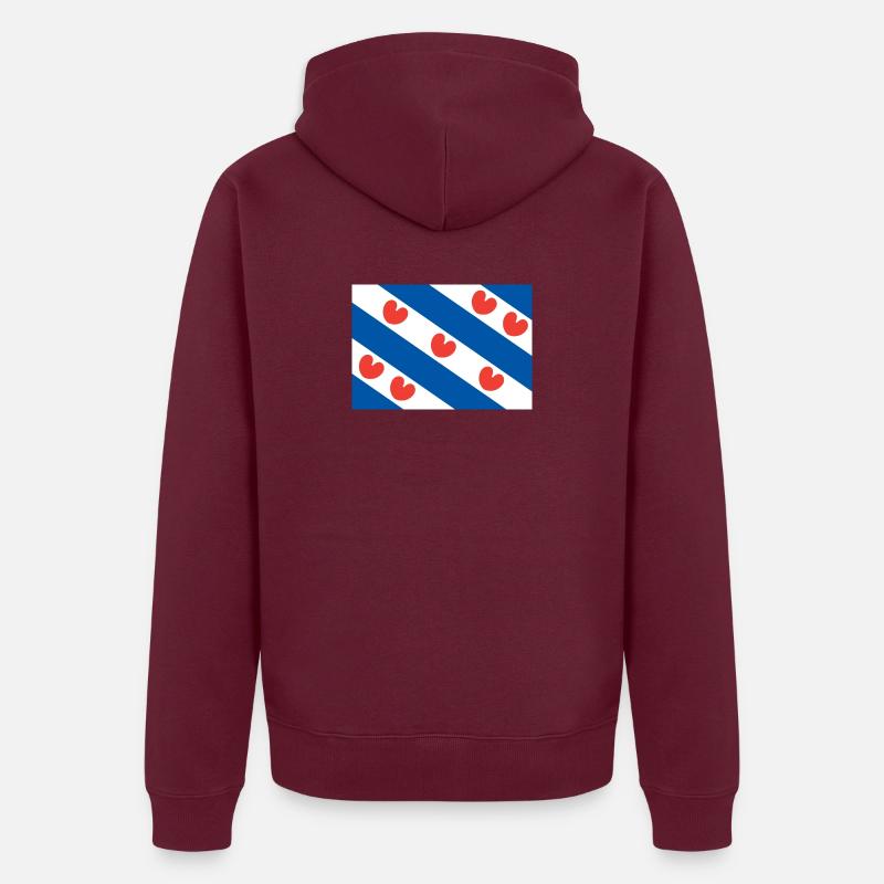 Drapeau frison Veste à capuche bio Premium Unisexe