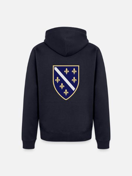 Bosna - Unisex Premium Bio Zip Hoodie - Navy