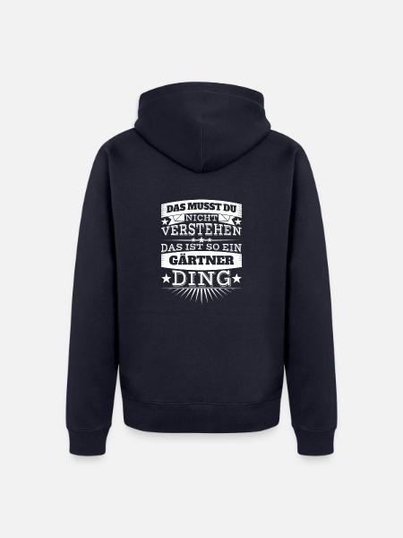 Gärtner - Unisex Premium Bio Zip Hoodie - Navy