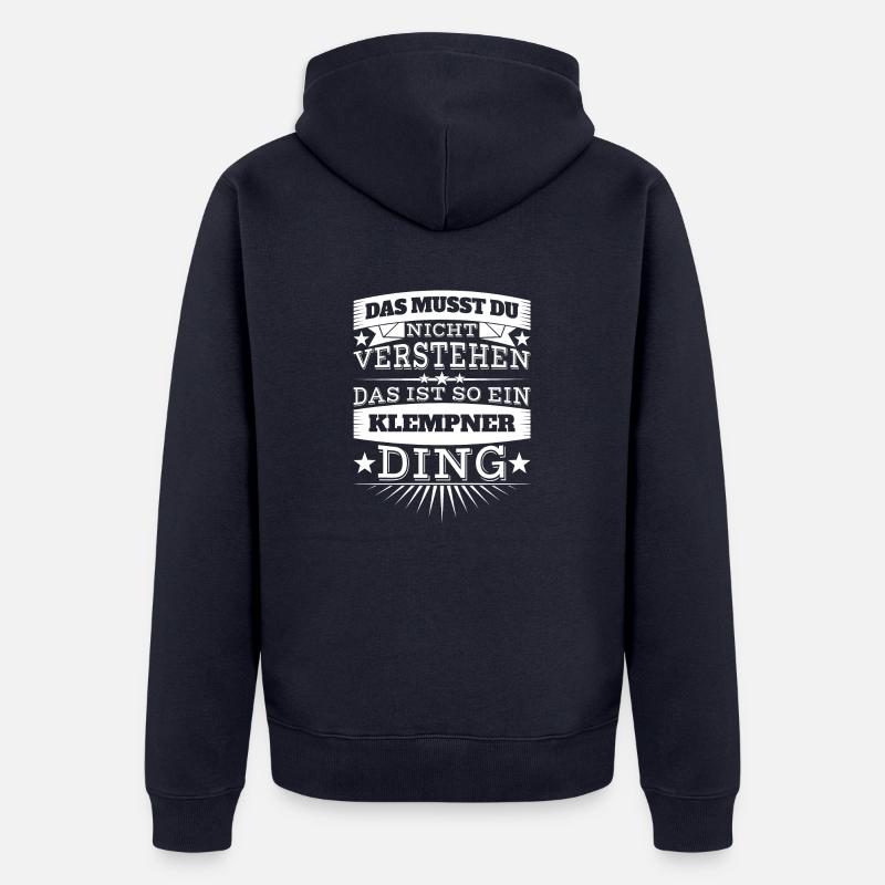 Klempner - Unisex Premium Bio Zip Hoodie - Navy