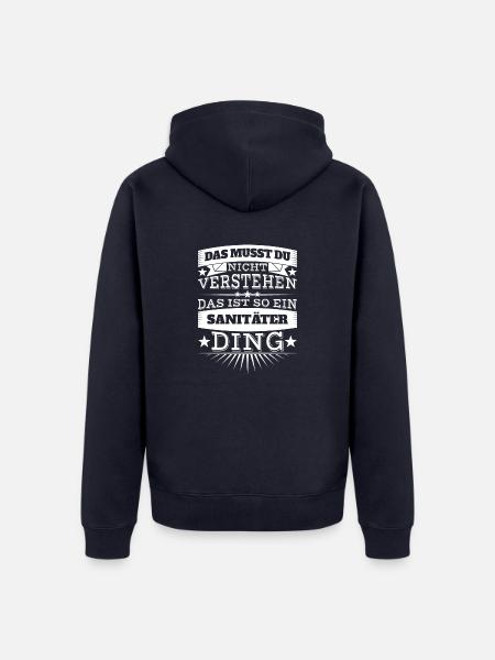 Sanitäter - Unisex Premium Bio Zip Hoodie - Navy