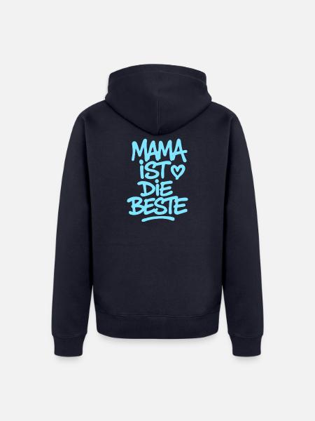 Mama ist die Beste - Unisex Premium Bio Zip Hoodie - Navy