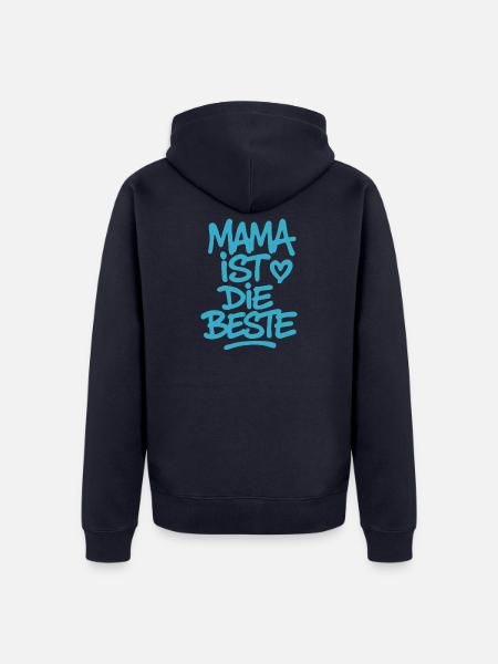 Mama ist die Beste - Unisex Premium Bio Zip Hoodie - Navy