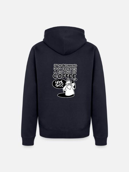 Coffeegod - Unisex Premium Bio Zip Hoodie - Navy