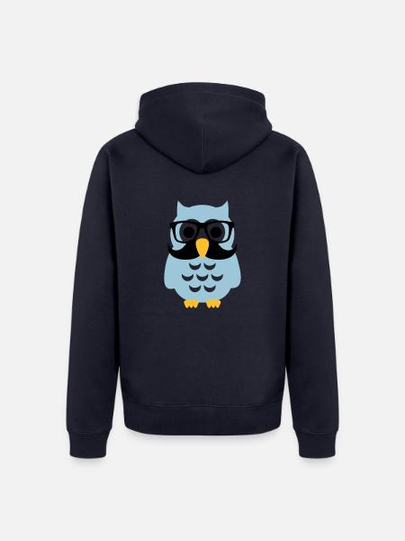 Eule - Unisex Premium Bio Zip Hoodie - Navy