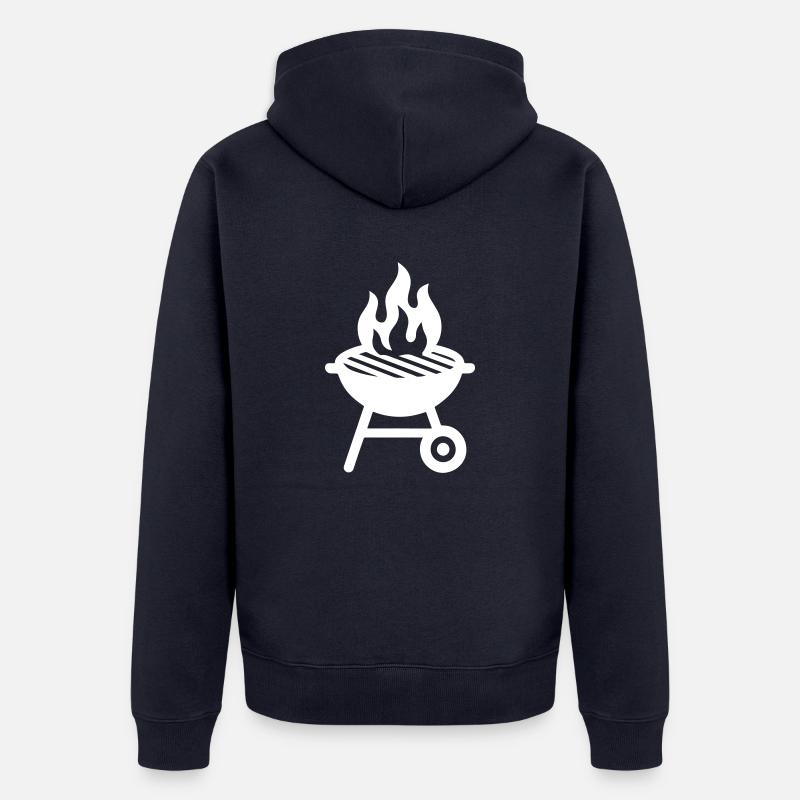Grill Symbol - Unisex Premium Bio Zip Hoodie - Navy