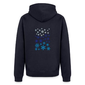 LOTS OF SNOWFLAKES - Veste à capuche bio Premium Unisexe - bleu marine - Dos - Nico (187cm)
