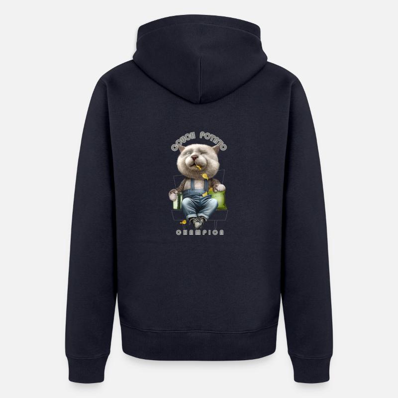 PATATE DE SOFA - Veste à capuche bio Premium Unisexe - bleu marine
