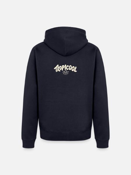 TROPICOOL – Sommerfeeling pur - Unisex Premium Bio Zip Hoodie - Navy