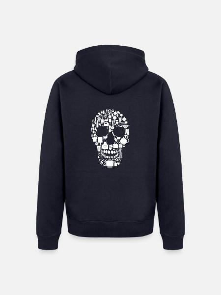 Koch - Koch Schädel - Unisex Premium Bio Zip Hoodie - Navy