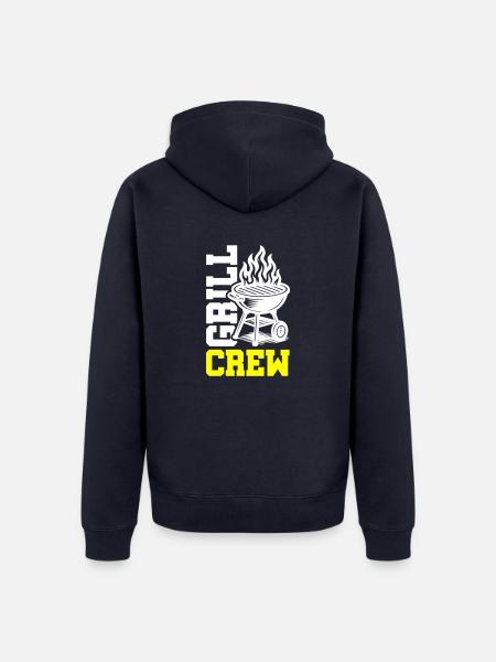 Grill Crew - Unisex Premium Organic Zip Hoodie - navy