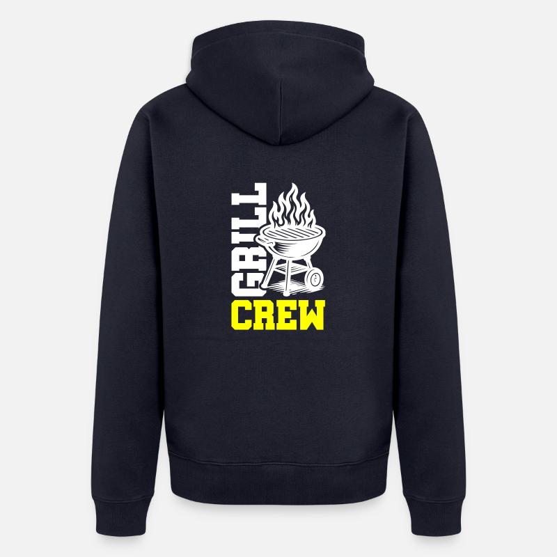 Grill Crew - Unisex Premium Bio Zip Hoodie - Navy