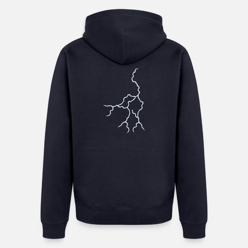Foudre - Veste à capuche bio Premium Unisexe - bleu marine