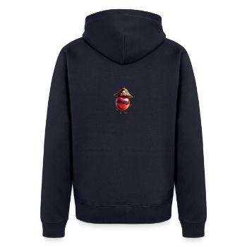 CERISE - Veste à capuche bio Premium Unisexe - bleu marine - Dos - Nico (187cm)