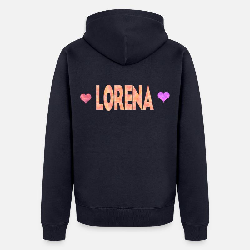 Lorena - Unisex Premium Bio Zip Hoodie - Navy