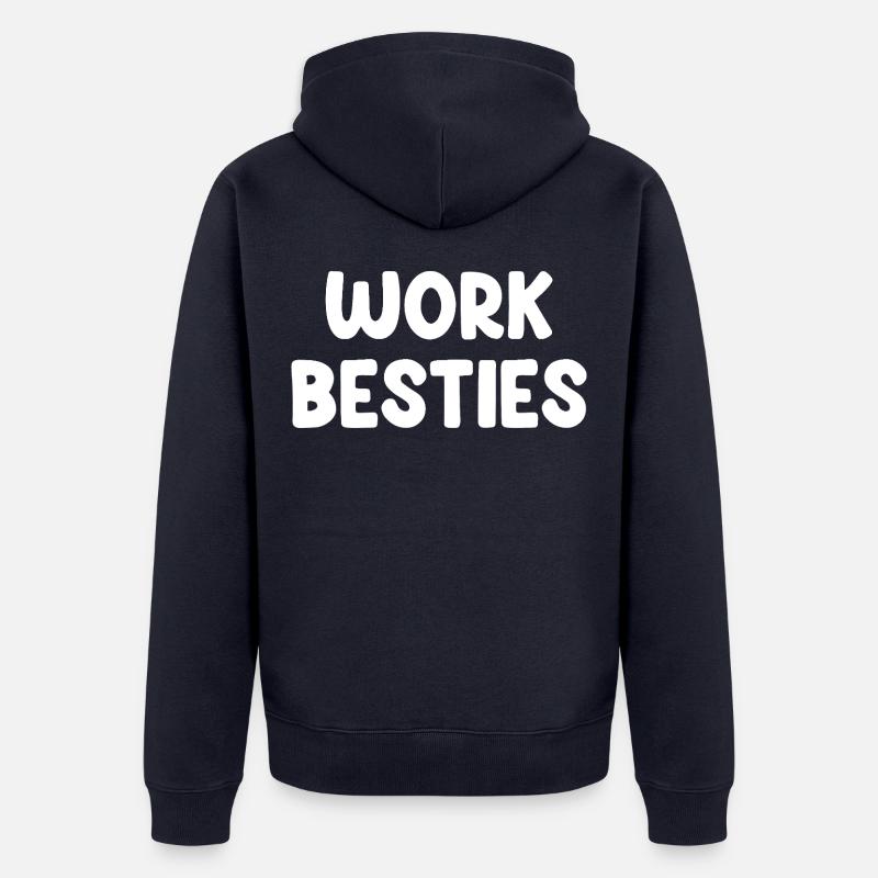 Meilleures amies de travail - Veste à capuche bio Premium Unisexe - bleu marine