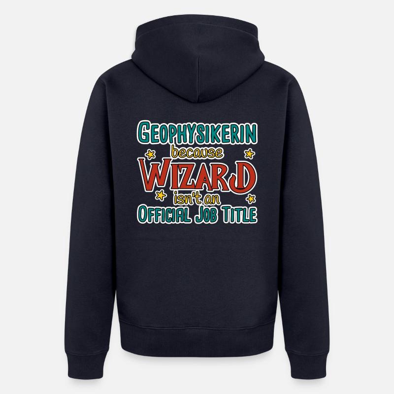 Géophysicien magicien Géophysique - Veste à capuche bio Premium Unisexe - bleu marine