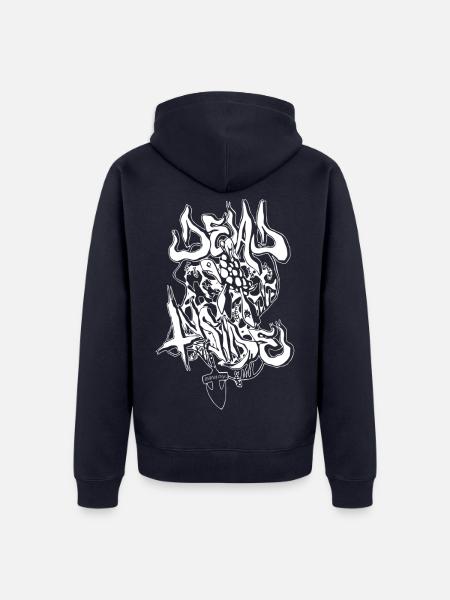 Urbane Dämonengrafik im Meta-Stil - Unisex Premium Bio Zip Hoodie - Navy