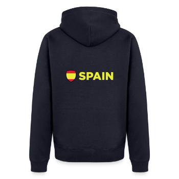Drapeau national d'Espagne - Veste à capuche bio Premium Unisexe - bleu marine - Dos - Nico (187cm)