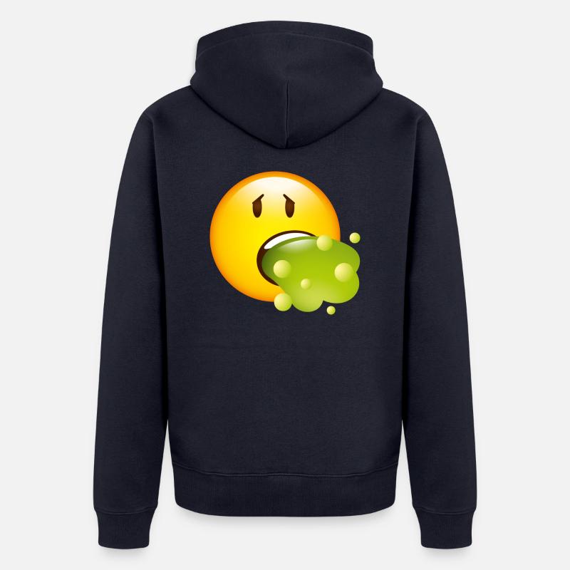 Smiley Glossy Barf - Veste à capuche bio Premium Unisexe - bleu marine