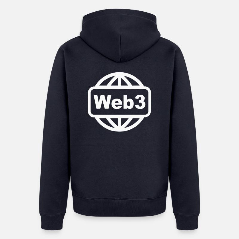 Web3 Blockchain Developer Cryptocurrency Software - Unisex Premium Organic Zip Hoodie - navy