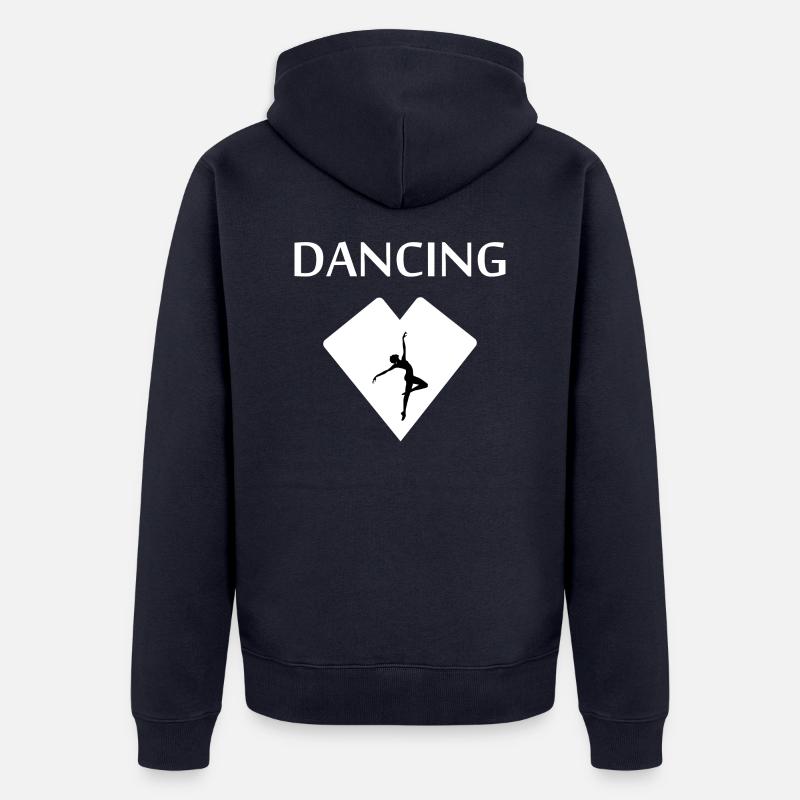 Danse Musique de danse - Veste à capuche bio Premium Unisexe - bleu marine