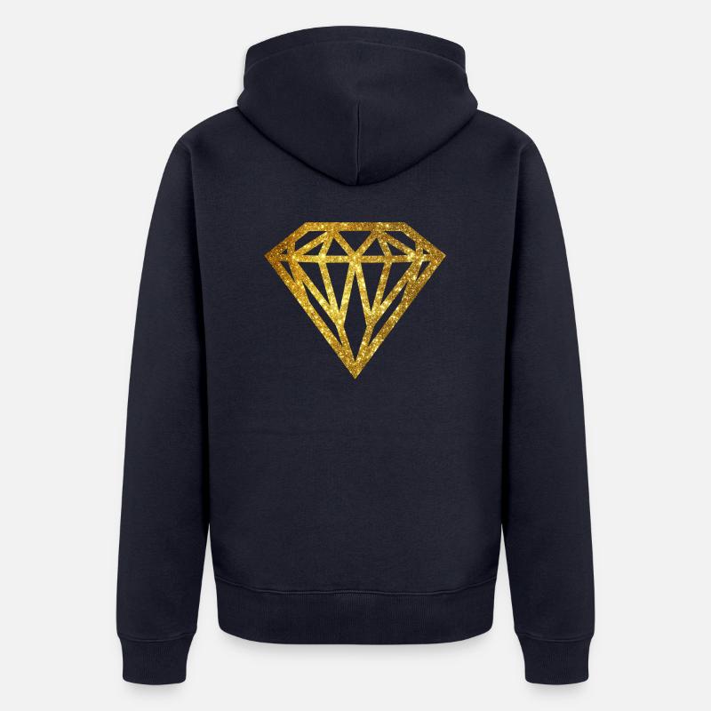 Diamant - diamant - Veste à capuche bio Premium Unisexe - bleu marine