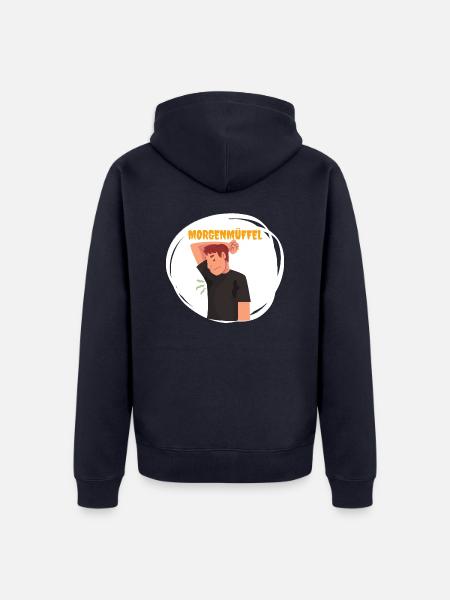 Morgenmüffel - Unisex Premium Bio Zip Hoodie - Navy