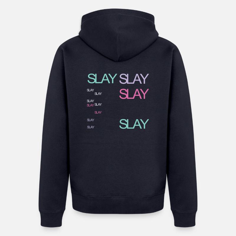 Slay - Unisex Premium Bio Zip Hoodie - Navy