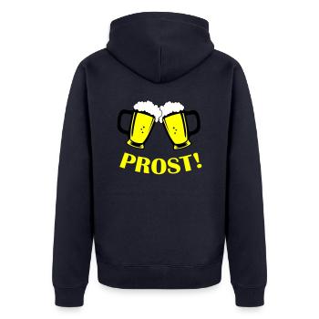 Santé de la bière - Veste à capuche bio Premium Unisexe - bleu marine - Dos - Nico (187cm)