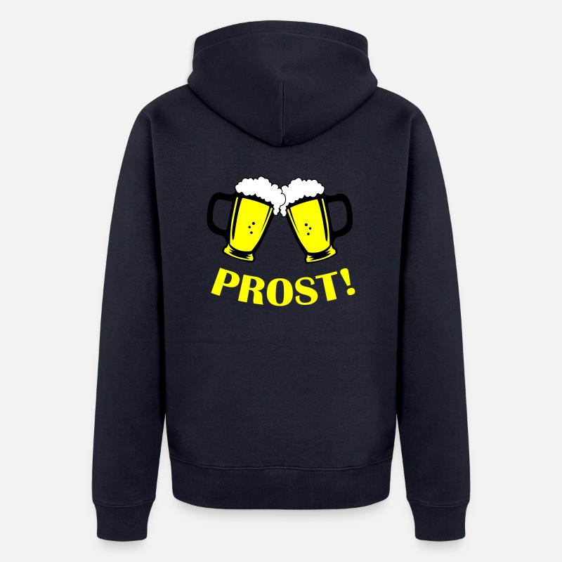Santé de la bière - Veste à capuche bio Premium Unisexe - bleu marine