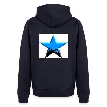 il fullxfull - Unisex Premium Bio Zip Hoodie - Navy - Hinten - Nico (187cm)