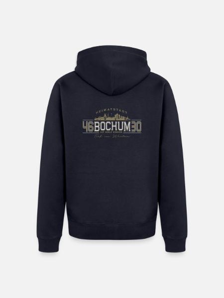 Heimatstadt 02 - Unisex Premium Bio Zip Hoodie - Navy