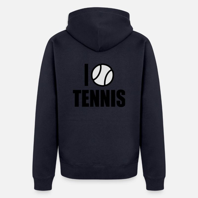 J’adore le tennis - Veste à capuche bio Premium Unisexe - bleu marine
