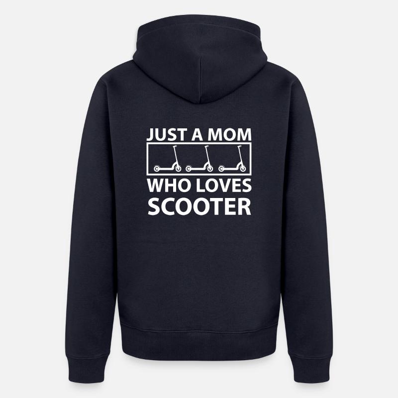 E-Scooter Roller - Unisex Premium Bio Zip Hoodie - Navy
