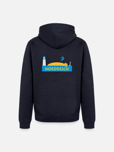 norddeich - Unisex Premium Bio Zip Hoodie - Navy