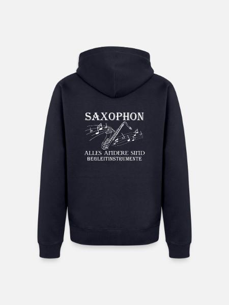 Saxophon - Unisex Premium Bio Zip Hoodie - Navy