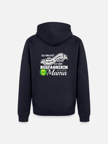 Ich bin Busfahrerin und Mama - Unisex Premium Bio Zip Hoodie - Navy