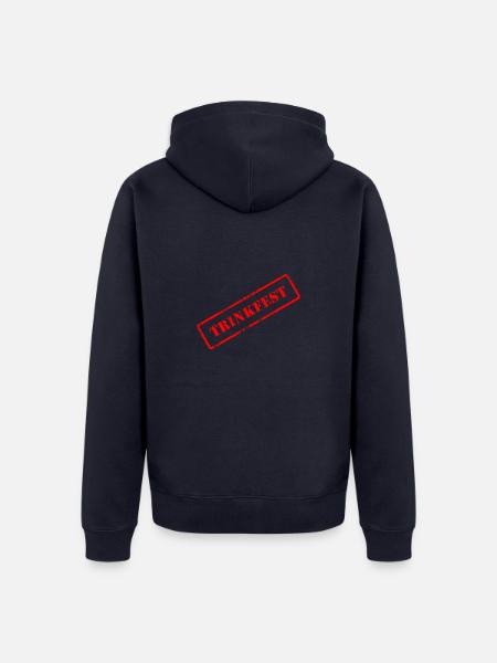 Stempel Trinkfest Rot - Unisex Premium Bio Zip Hoodie - Navy