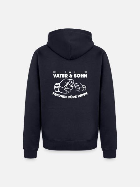 VATER & SOHN - Unisex Premium Bio Zip Hoodie - Navy