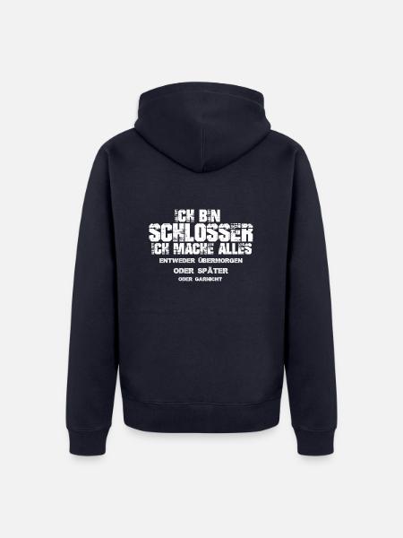Schlosser - Unisex Premium Bio Zip Hoodie - Navy