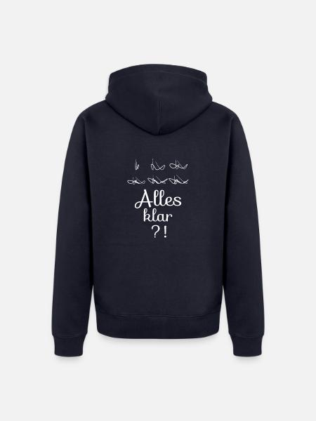 Dirigierkurve - Unisex Premium Bio Zip Hoodie - Navy