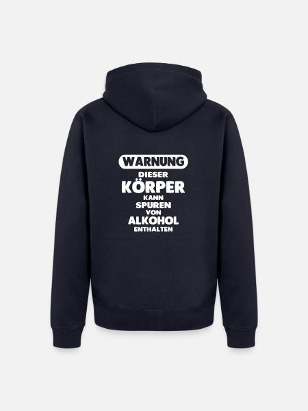 Die Spuren... - Unisex Premium Bio Zip Hoodie - Navy